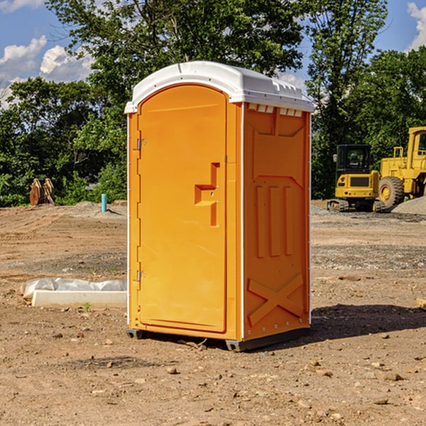 how often are the portable toilets cleaned and serviced during a rental period in Hopkinton Iowa